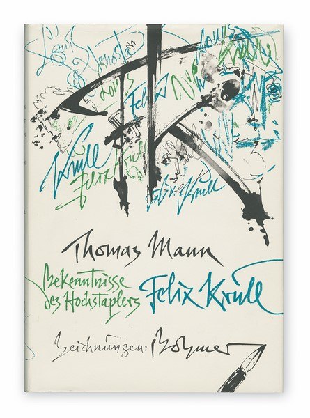 Gunter Böhmer, copertina di Thomas Mann, Bekenntnisse des Hochstaplers Felix Krull, Der Memoiren erster Teil, Büchergilde Gutenberg, Frankfurt am Main Wien Zürich 1975