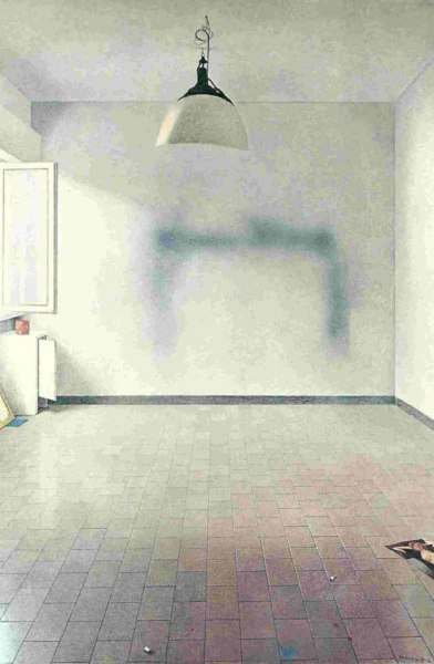 Gianfranco Ferroni - La Stanza vuota, 1976, olio su tela, 111x73 cm