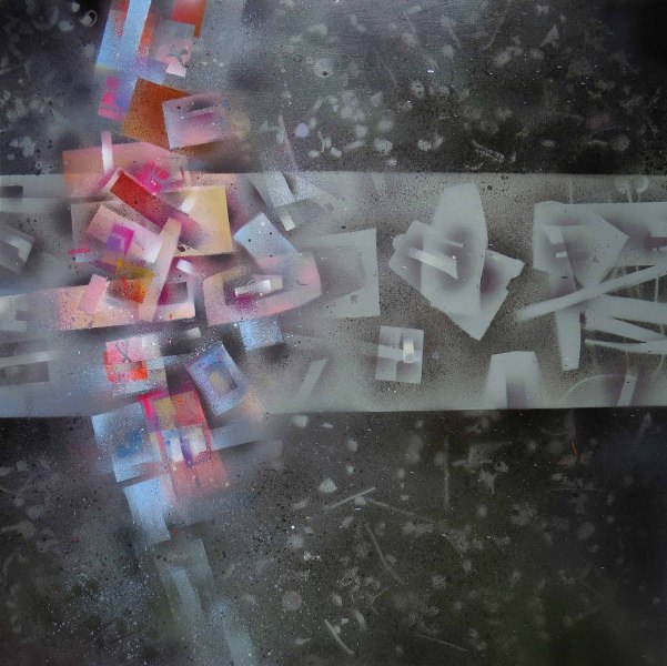Walter Bernardi  Senza titolo, t.m. su tela, cm 70x70, 2019