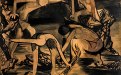 Renato Guttuso, Ragazzi che cercano granchi, 1949, olio su carta intelata, cm. 147x176. CAMeC La Spezia, collezione Premio del Golfo. Ph. Enrico Amici