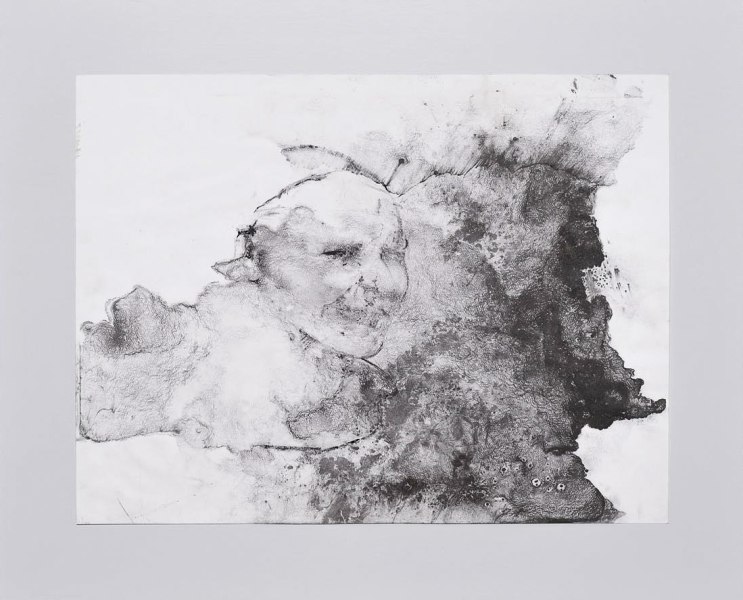 01_”frammenti N5" spirito intelligente, grafite, carbone e tecnica mista su carta 200gr Paris 2017