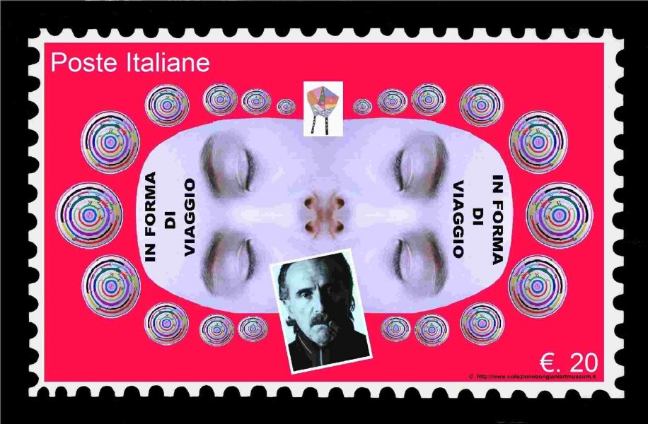 Copertina francobollo Marcello Diotallevi, in forma di viaggio di Giovanni Bonanno, 2017
