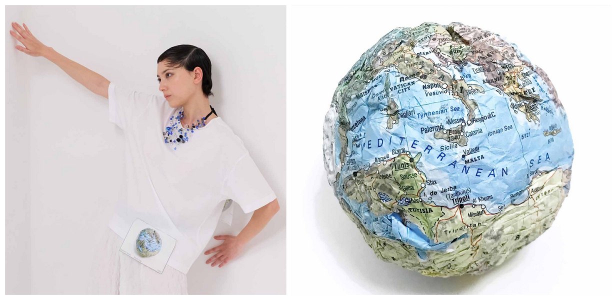 world map,1992 | 8x8x8 cm photo: Tartaruga | private collection ©2025 Satoshi Hirose All rights reserved