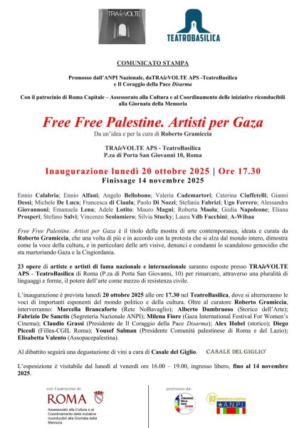 Free Free Palestine. Artisti per Gaza
