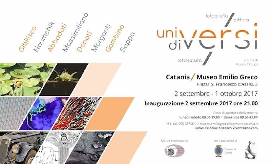 Universi / Diversi- Mostra Collettiva Artisti Associazione Archivi Ventrone - 2 settembre ore 21.00- Museo Emilio Greco di Catania