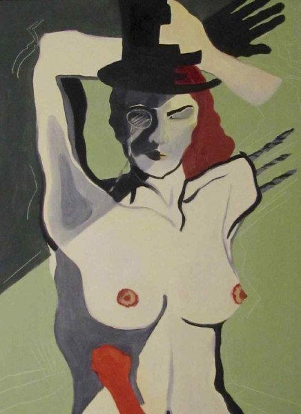 In foto: Mateteperversa (Martini F.) Halfman, olio su tela. 70x50 cm 2015