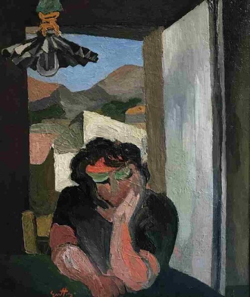 Renato Guttuso, La madre, 1937, olio su tela, cm. 60x48