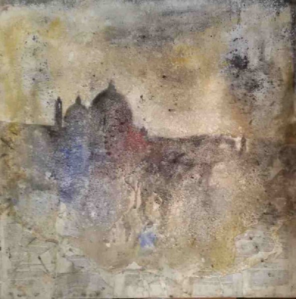 Virgilio Patarini, Epifania Venezia, t.m. su tela, cm 100x100, 2017.