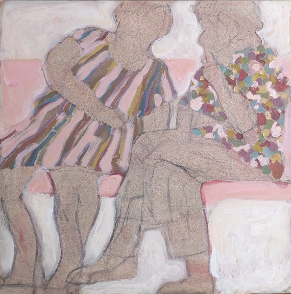 Ancora insieme, 2026 - tecnica mista su tela - cm. 40 x 40