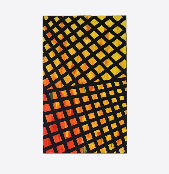 Mario Nigro, Contrasto, 1956, tempera murale su tela, 162x97 cm