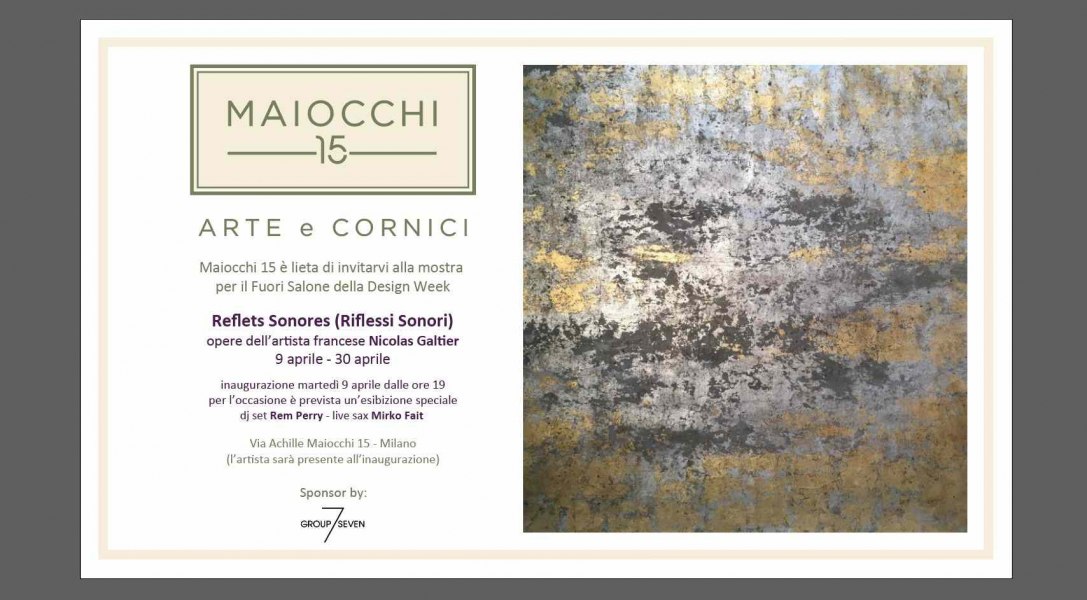 REFLETS SONORES (RIFLESSI SONORI) Esposizione delle opere di Nicolas Galtier image 1