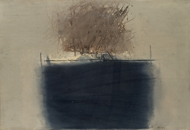 Bruno Olivi, Ombra scura, 1969, olio su tela, cm. 50x58