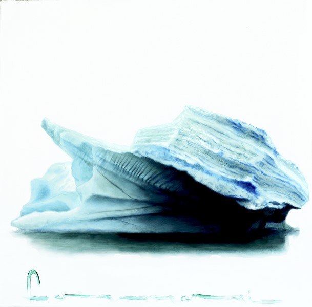 Carlo Ferrari, Senza titolo, serie Ultimi Ghiacci, 2019, olio su dibond, cm. 35x35  