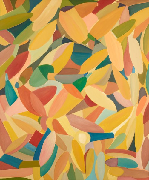 Domenico Gentile - Nel parco -1985 - cm 120x100 - olio su tela