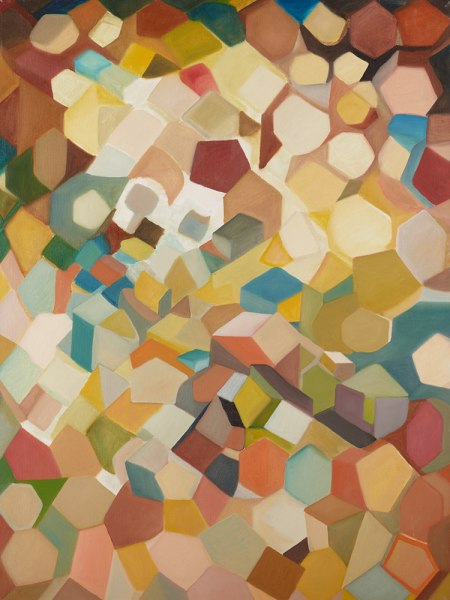 Domenico Gentile - Pentagoni esagoni e affini -1984 - cm 80x60 - olio su tela