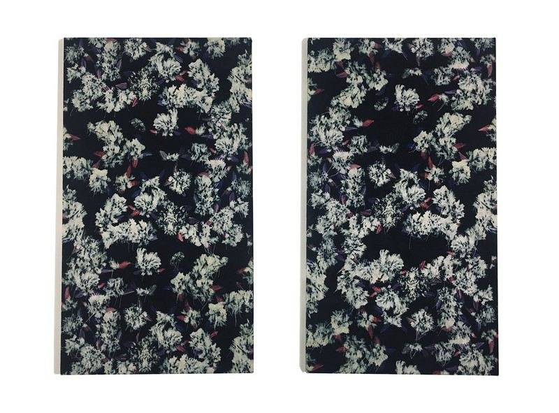 Elena Hamerski, Duplex Natura - Cornus Sanguinea, 2019, stampa da disegno e ricamo in filo di cotone su ciniglia 100% poliestere Dino Zoli Textile, cm 120x70 cad.