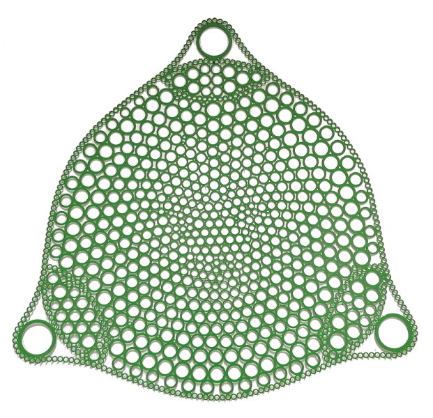 Elisa Cella - 22-C34 - Triceratium Favus - 2022 - cm 120x120x0,2 - ferro tagliato al laser e verniciato