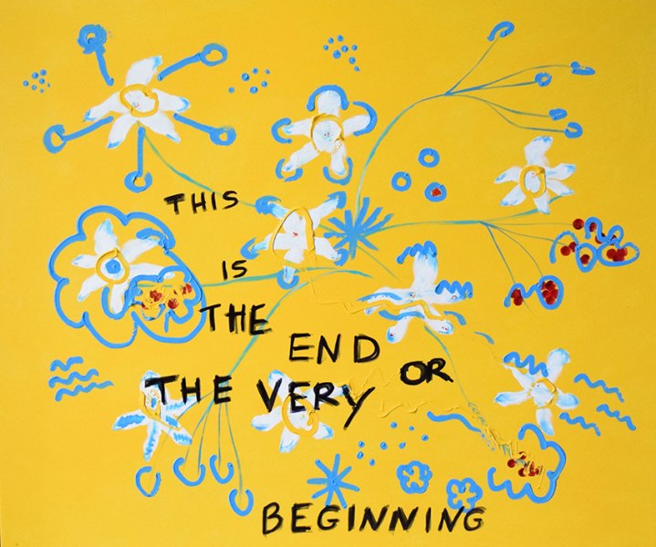 Emma Bortone, The Very Beginning, 2019, acrilico su tela, 100x120cm