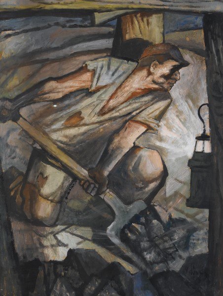 Vilém Wünsche, senza titolo, 1948, olio e tempera su cartone