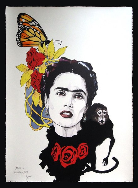 Frida Hayek di Fabio Govoni  T.M. carta amalfi 50x70cm