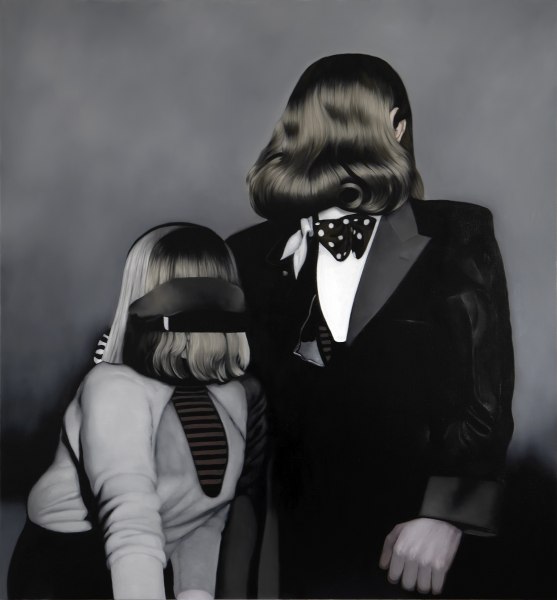 He Wei, Night Melancholy, 2024, olio su tela, 150 x 140 cm