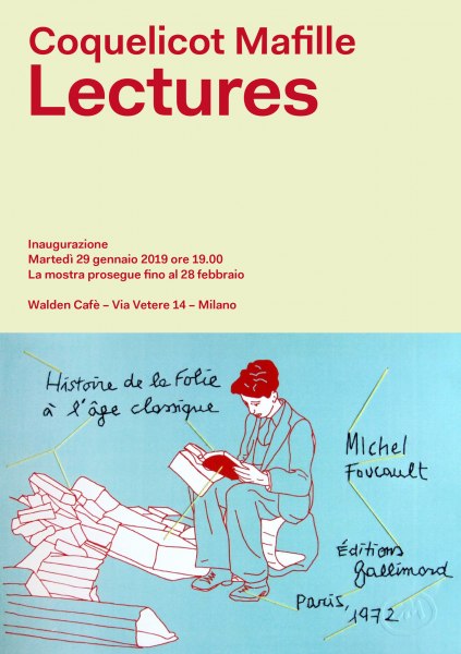Lectures - Mostra di Coquelicot Mafille da Walden Milano il 29 gennaio 2019