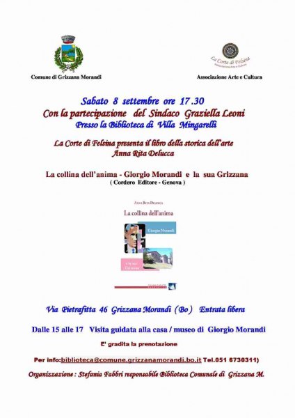 presentazione libro  e visita guidata  alla casa/museo di  Giorgio Morandi 