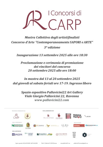 Mostra Collettiva degli artisti finalisti Concorso d'arte “Contemporaneamente SAPORI e ARTE” 3° EDIZIONE