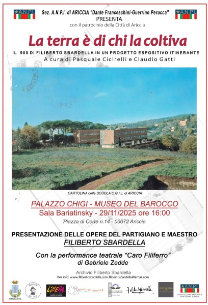 La terra è di chi la coltiva. Il 900 di Filiberto Sbardella in un Progetto Espositivo Itinerante - Ariccia 2025