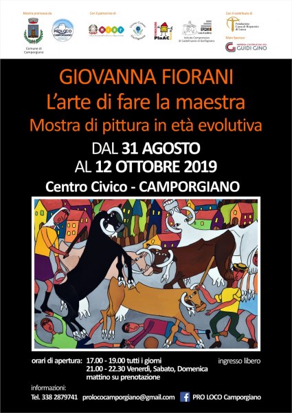 Giovanna Fiorani - L’arte di fare la maestra Locandina mostra Giovanna Fiorani - L’arte di fare la maestra