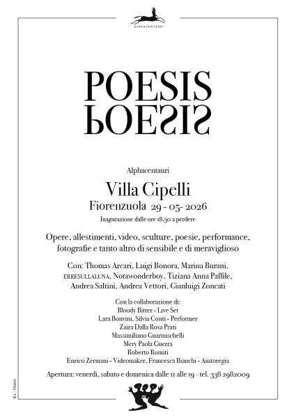 POESIS Arte e Poesia a confronto, per la prima volta, a Villa Cipelli image 1