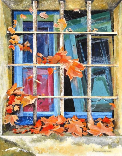 Loredana Riavini - Autunno, 2022 - acrilico su tela - cm 90x70