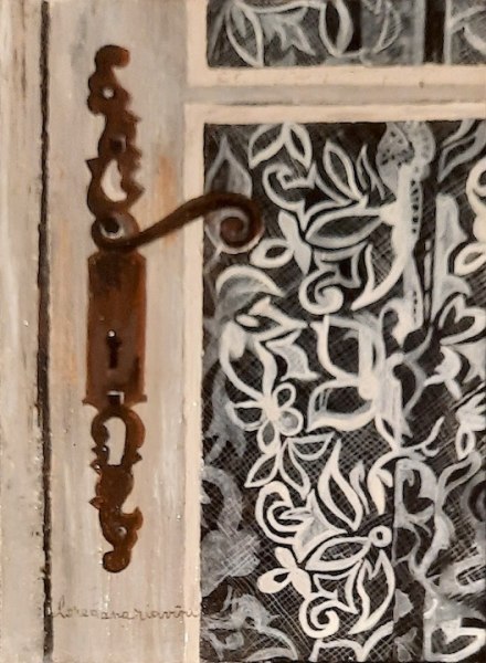 Loredana Riavini - Dettaglio, 2025 - acrilico su tavola - cm 18x13