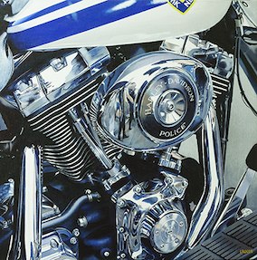 Luigi Rocca - HD Police Dept., 2016 - acrilico su tela - cm 60x60