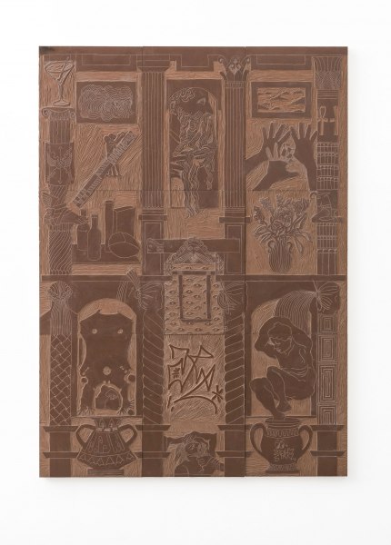 Winged Sandals, Moses and a Cocktail (carving)