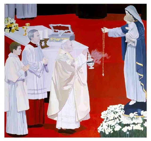 Giovanni Paolo II, 1986, olio su tela, 205x220 cm, Foto Paolo Pugnaghi