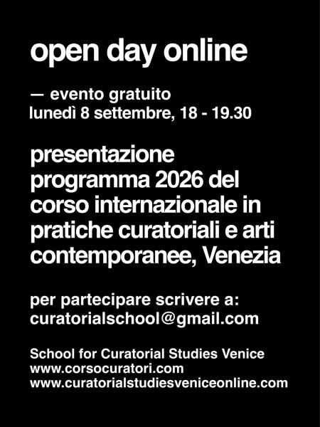 Open Day Online, Corso in Pratiche Curatoriali