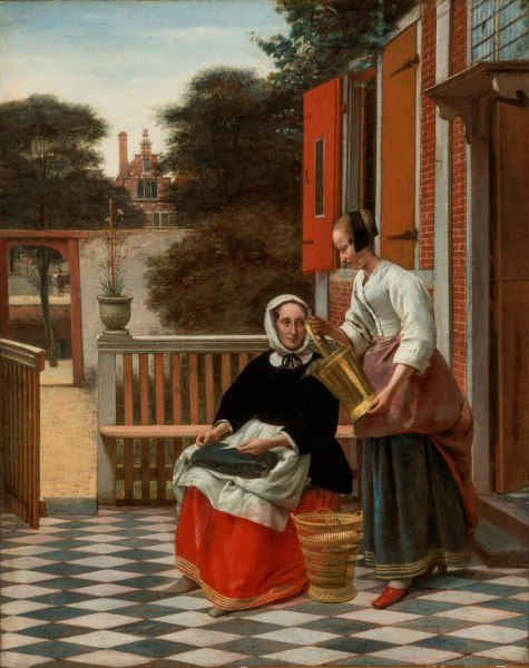 Pieter de Hooch, Woman and a Maid With a Pail, © Hermitage Museum St Petersburg