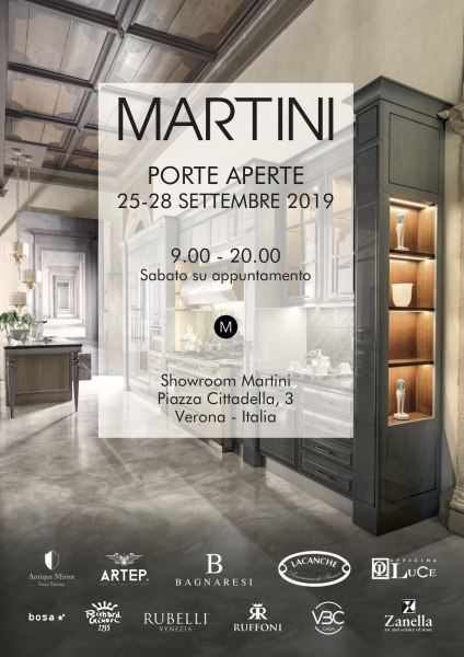 PORTE APERTE - OPEN HOUSE 25-28 SETTEMBRE 2019 9.00 - 20.00 Showroom Martini, Piazza Cittadella 3, Verona (Italia)