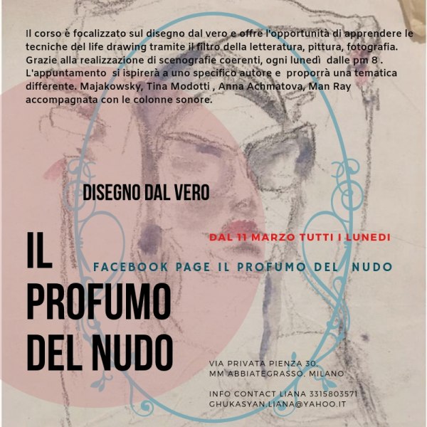 corsi, disegno, modella, milano