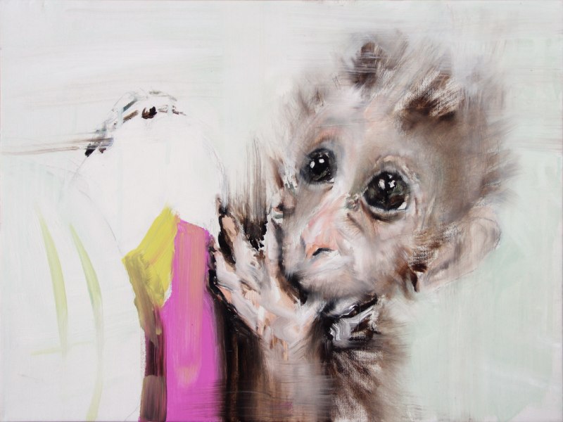 Tiziana Pers, Sleelpless Monkey, 2019. Olio su tela, 40 x 50 cm. Courtesy aA29 Project Room. Tiziana Pers