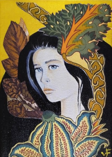 Valentina Lo Faro Abbracciamo la Natura Collage su tela Cm 13x18 (Sequenze di 6 opere)