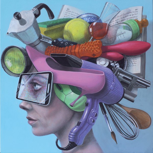 Vania Elettra Tam - Oggettiva-mente - 2024 - 40x40 cm - acrilico su tela