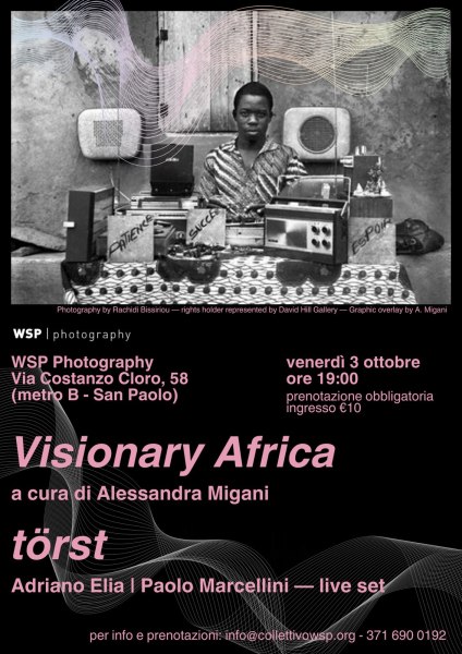 Serata Visionary Africa | törst: 3 ottobre ore 19.00
