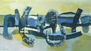 Mattia Moreni, Le dolci colline di Brisighella, 1953, olio su tela, cm. 150x257. CAMeC La Spezia, collezione Premio del Golfo