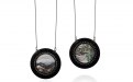 ESH Gallery-Chiara Scarpitti-Anthropocene pendants-silver-silk-plexiglass