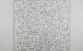 Giorgio Milani, Sindone di Gutenberg bianca, 2015, cera e olio su tela di lino, cm. 150x150