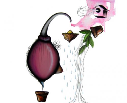 piogge acide dal vaso di fiori