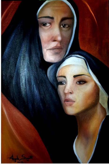 SOTTO LA CROCE( MADONNA E MARIA MADDALENA)