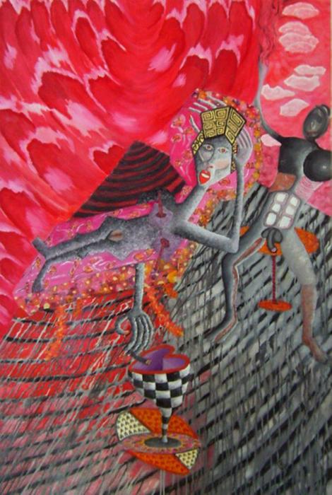 separation,2011, oil and acrilic on canvas,cm.80×150